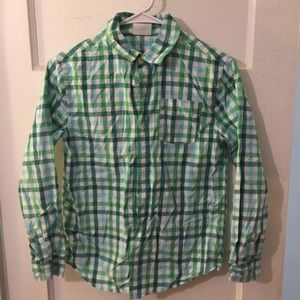 Boys plaid button down shirt